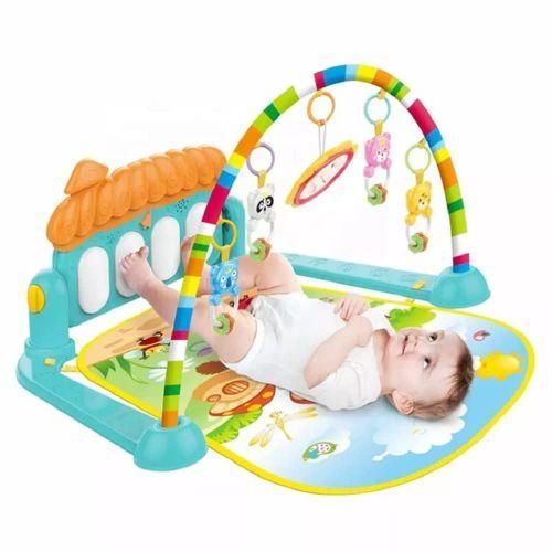 New Kids Plastic Musical Keyboard Mat Piano Gym &ndash; Blue