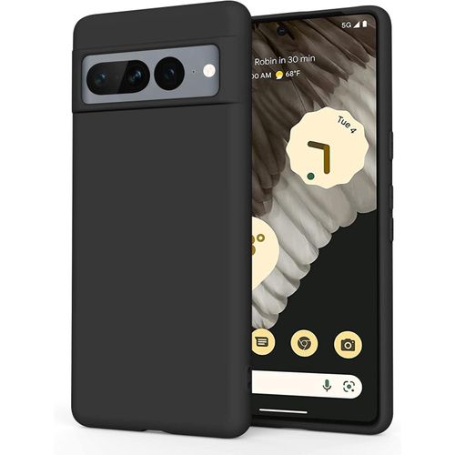 Google Pixel 7, Pixel 7a, Pixel 7 Pro Case,Shockproof Liquid Cover Upgraded Camera Protection Slim Fit With Microfiber Lining - Black