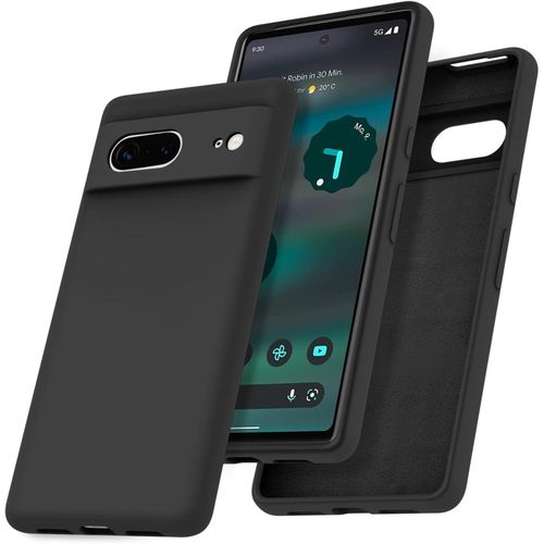 Google Pixel 7, Pixel 7a, Pixel 7 Pro Case,Shockproof Liquid Cover Upgraded Camera Protection Slim Fit With Microfiber Lining - Black