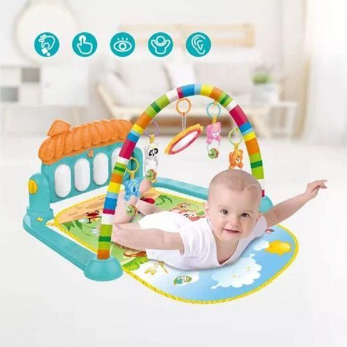New Kids Plastic Musical Keyboard Mat Piano Gym – Blue