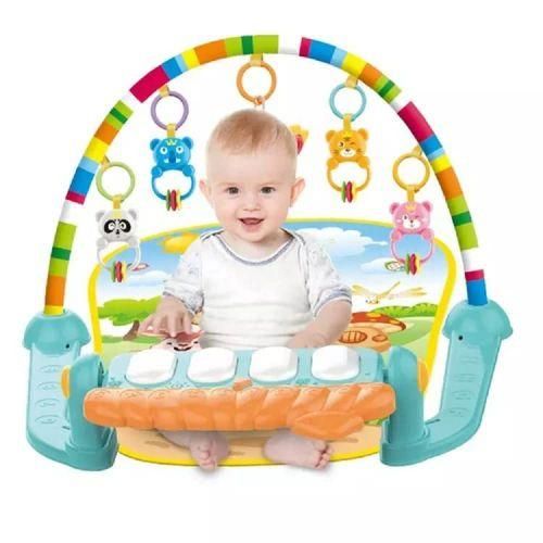 New Kids Plastic Musical Keyboard Mat Piano Gym – Blue