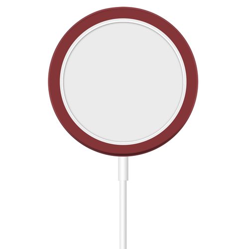 Soft Silicone Phone Wireless Charger Protector-Wine Red