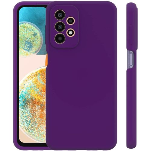 Samsung Galaxy A50, A51, A52, A53 , A54, A55 Case, Slim Liquid Silicone Shockproof Anti-scratch , With Screen Guard Protective Soft Rubber Gel Phone Case Cover - Purple