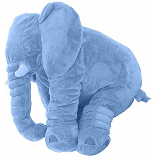 Cute Plush Elephant Pillow And Toy For Toddlers-Blue
