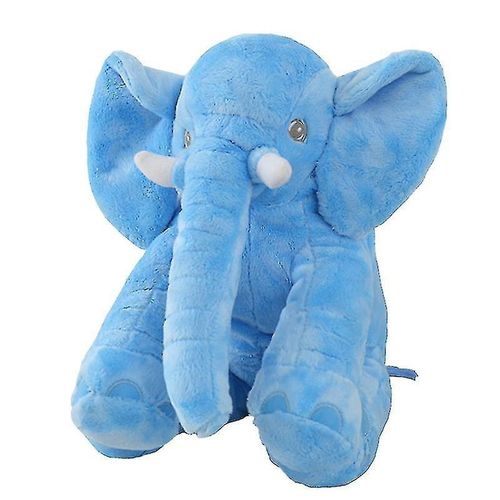 Cute Plush Elephant Pillow And Toy For Toddlers-Blue