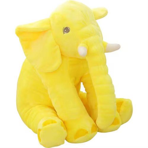 Cute Plush Elephant Pillow And Toy For Toddlers-Yellow
