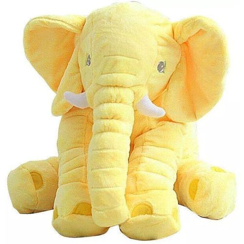 Cute Plush Elephant Pillow And Toy For Toddlers-Yellow