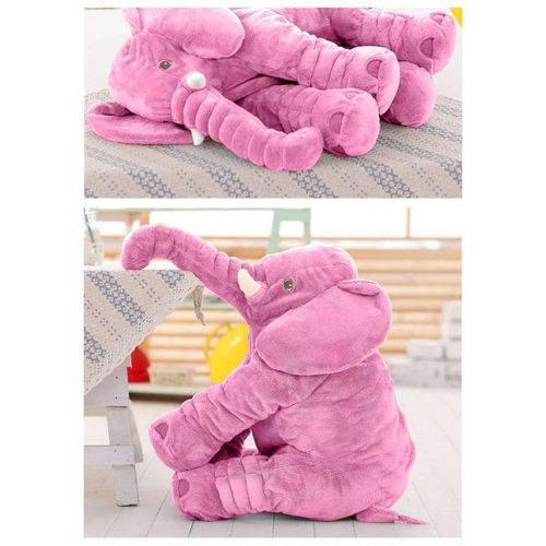 Cute Plush Elephant Pillow And Toy For Toddlers-Pink