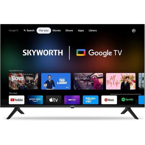 Skyworth 43 Inch Smart Google TV Full HD Free To Air Decoder - Black 3 Years Warranty