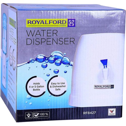 Royalford Portable Water Dispenser Drinks Beverage Serving Dispenser Tap Juice Water Carrier Water Tank And Tap For Home, School, Office For 15 & 19L Refill Bottles