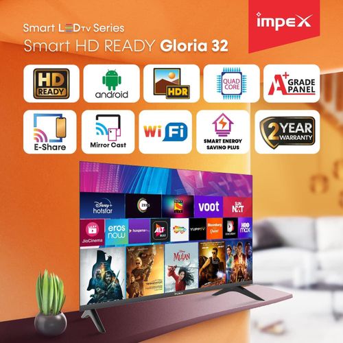 Smartec 32 Inch Smart HD Frameless Free To Air TV- Black (1 YR WRTY)