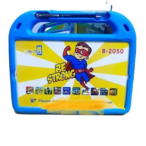 BEBE TAB B2050 Kids Tablet - 10" - 256GB ROM + 6GB RAM- Dual Sim- 4000mah, Free Gift - Blue