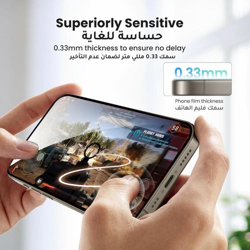 IPhone 15, 15 Plus, 15 Pro, 15 Pro Max Privacy Screen Protector Anti Spy Private Tempered Glass Film, Anti-Scratch, Touch Sensitive-Black