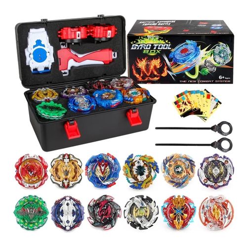 12pcs Metal Beyblade Burst GT Carousel Toy Box With Starter
