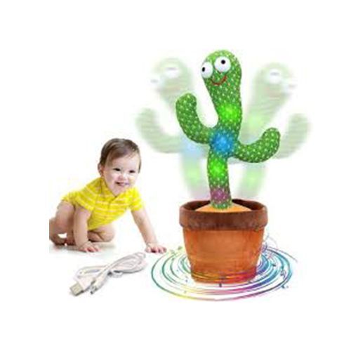 Lovely Kid`s Dancing Cactus Toy Talking Cactus - Green