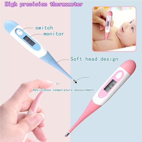 13 PCS Baby Healthcare and Grooming Kit including Thermometer, Feeder, Nasal Aspirator, Finger, Toothbrush Newborn Manicure Set Infant Nail etc... - Blue