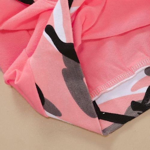 Baby Girls Outfit Set Pink 3D Bow Long Sleeve Shirt + Camou Pants + Headband