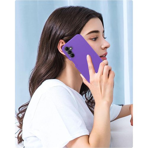 Samsung Galaxy A15 5G Silicone Case , Liquid Gel Rubber Bumper Case With Soft Microfiber Lining Cushion Slim Hard Shell Shockproof Protective Cover For Samsung Galaxy A15 5G  -Purple