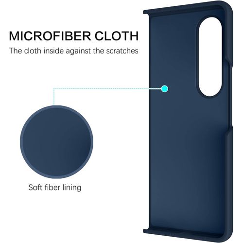 Samsung Galaxy Z Fold 2, 3, 4 5G Liquid Silicone Case , Soft Gel Rubber Ultra Thin Anti-Scratch Design Protective Cover - Blue