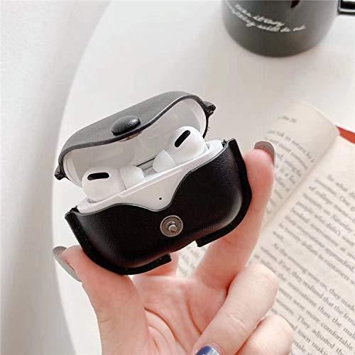 AirPods Pro Litchi Texture Earphone Protective Case(Black)