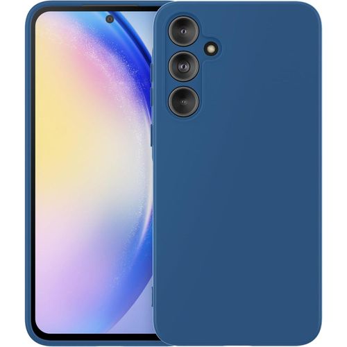 Samsung Galaxy A55 5G Case , Liquid Silicone with Soft Anti-Scratch Microfiber Lining Shockproof Protective Cover-Blue