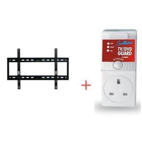 Sollatek Package Of TV Mount 14" to 42" Plus TV Guard - Black