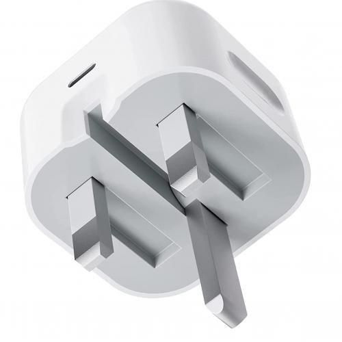 Iphone Original 20W USB-C Super Fast Charger With Type-C To Lightening Cable 20watts Full Kit-White