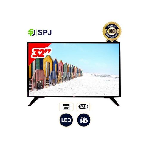 SPJ 32 Inch Frameless Digital TV With InbuiIt Free To Air Decoder - Black