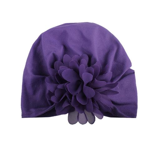 Soft Knot Flower Hat Bohemia Style Cap Accessories Decoration For Baby Children New,Violet NO5115