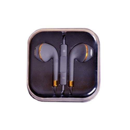Original High Quality Extra Base Wire Earphones - Gold, Grey
