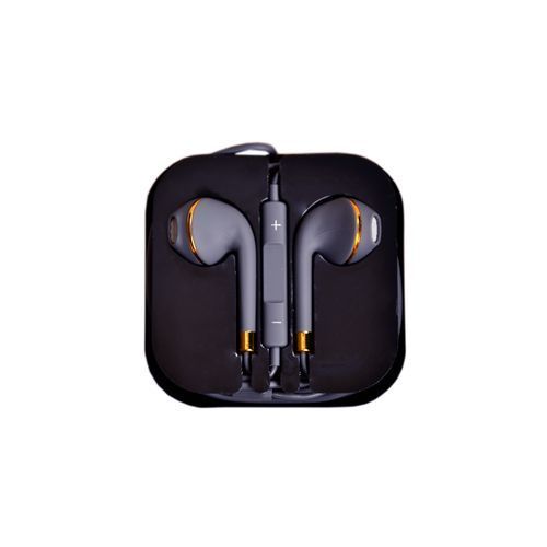 Original High Quality Extra Base Wire Earphones - Gold, Grey
