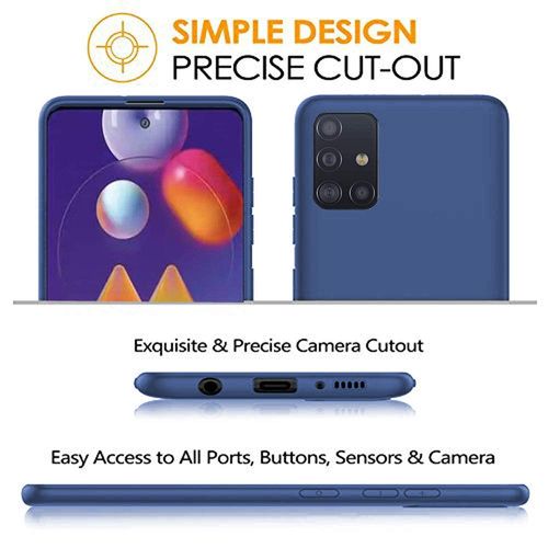 Samsung Galaxy M31s Back Cover Soft Flexible Ultra Silicone Protective-Blue
