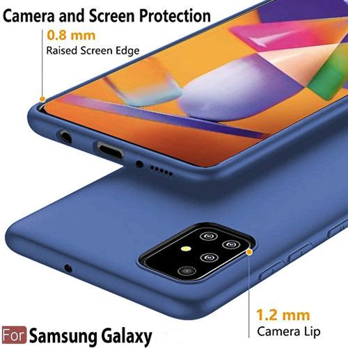 Samsung Galaxy M31s Back Cover Soft Flexible Ultra Silicone Protective-Blue