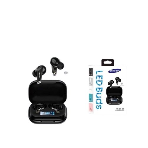 High Quality Wireless BT Led Earbuds Samsung Mg-S20 With Mic, Strong Battery, Quality Sound In Black