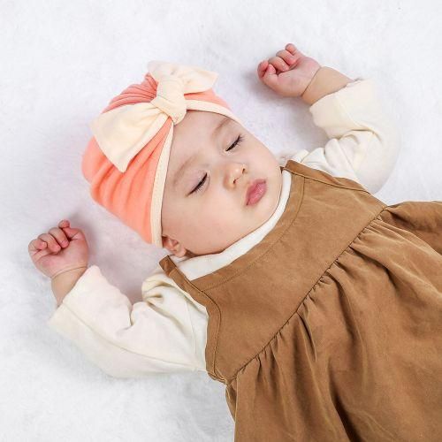 Newborn Baby Girl Hat Cotton Warm Bow Beanie Infant 01 Year