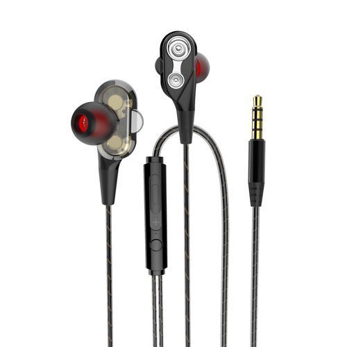 Other In Ear Sports Earphones Wired Headphones With Microphone - Black