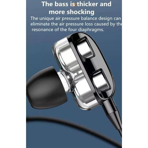 Other In Ear Sports Earphones Wired Headphones With Microphone - Black