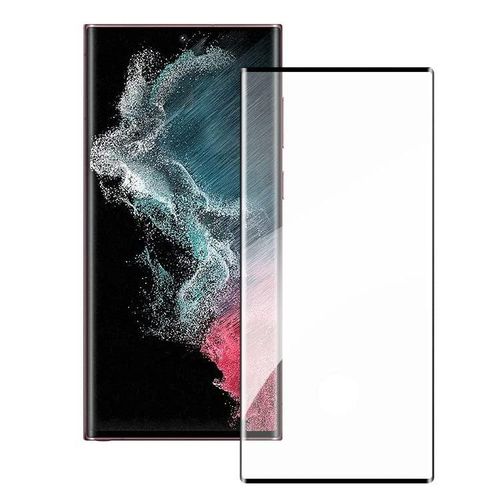 Samsung Galaxy S22 S23 Ultra 5G Full Glue Screen Protector, Full Glue Tempered Glass, 3D Curved, HD Clear Scratch Resistant for Samsung Galaxy  Glass Screen Protector -Black