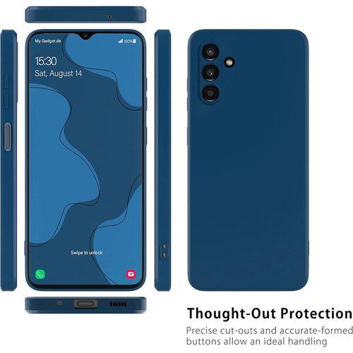 Samsung Galaxy A03, A03s, A03 Core, A04, A04 S, A04 Core Silicon Phone Cover Case-Blue