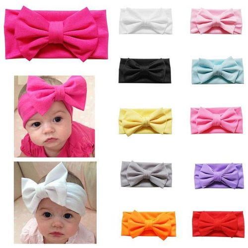Cute Newborn Baby Kids Girl Hair Band Turban Bow Knot Rose Red