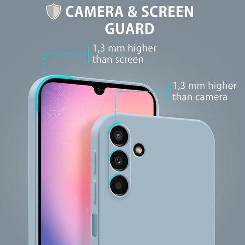 Samsung Galaxy A20, A21, A22 4G, A23, A24, A25 Silicon Phone Cover Case-Blue