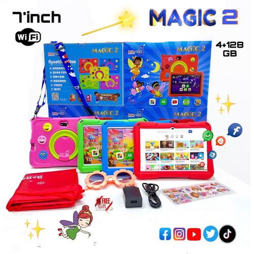 BEBE TAB Magic2 7inch 128/4GB WiFi Kids Tablet With Free Gifts - Multicolor