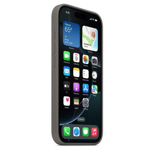 Apple IPhone 16 Pro , Pro Max  Silicone Phone Case With MagSafe Phone Cover – Stone Gray