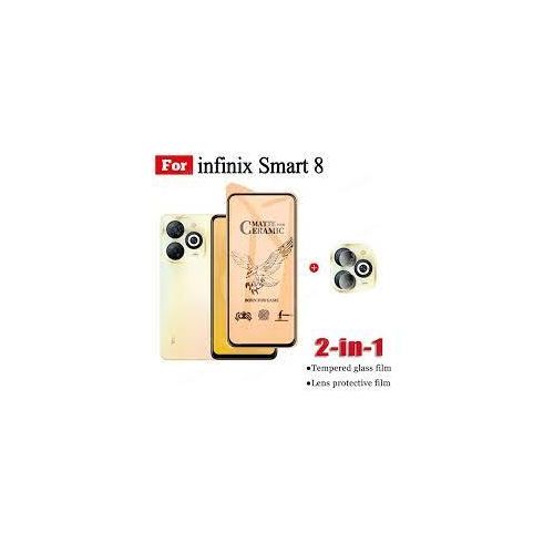 Infinix Smart 2, 3, 4, 5, 6, 7,8 HD Plus Matte Ceramic Screen Protector Anti Fingerprint Scratch Guard -Black