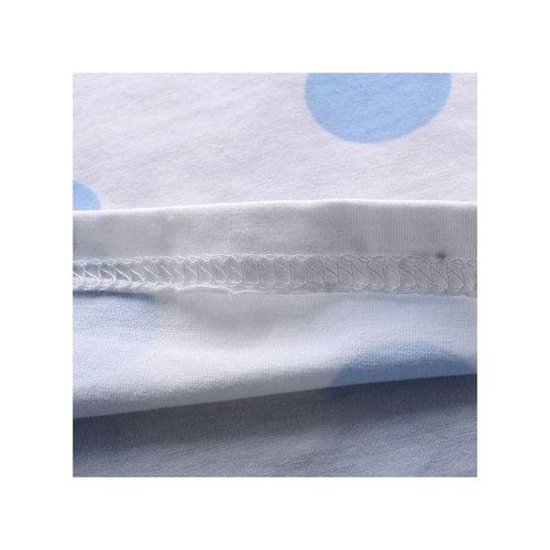 Fashion Girls Cartoon Apple Print TShirt  Short Cotton Suit  Blue