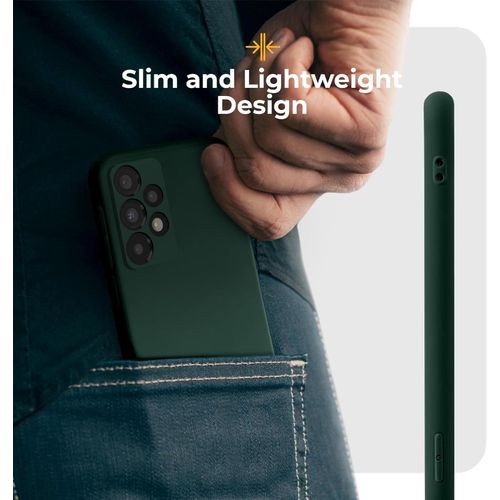 Samsung Galaxy A30, A31, A32 4G, A33, A34, A35 5G Silicon Phone Cover Case-Green.