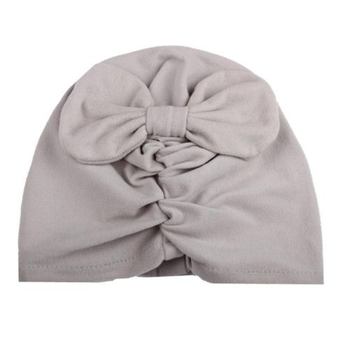 Cute Newborn Baby Hat Girls Velvet Bowknot Beanies Hats Comfortable Pleated Caps Infant Accessories New,Grey NO5116
