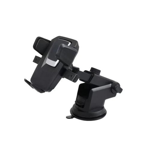 Car Desktop Stand Phone Holder With Silicone Sucker - Black
