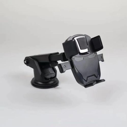 Car Desktop Stand Phone Holder With Silicone Sucker - Black