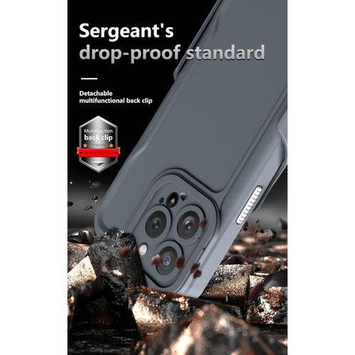 IPhone 15 14 13 12 11 Pro Max Case With Belt Clip Holster,Heavy Duty Hard Shockproof Armor Protector Case Cover,Military Grade Drop Protective,with 360° Rotating Kickstand- Gray
